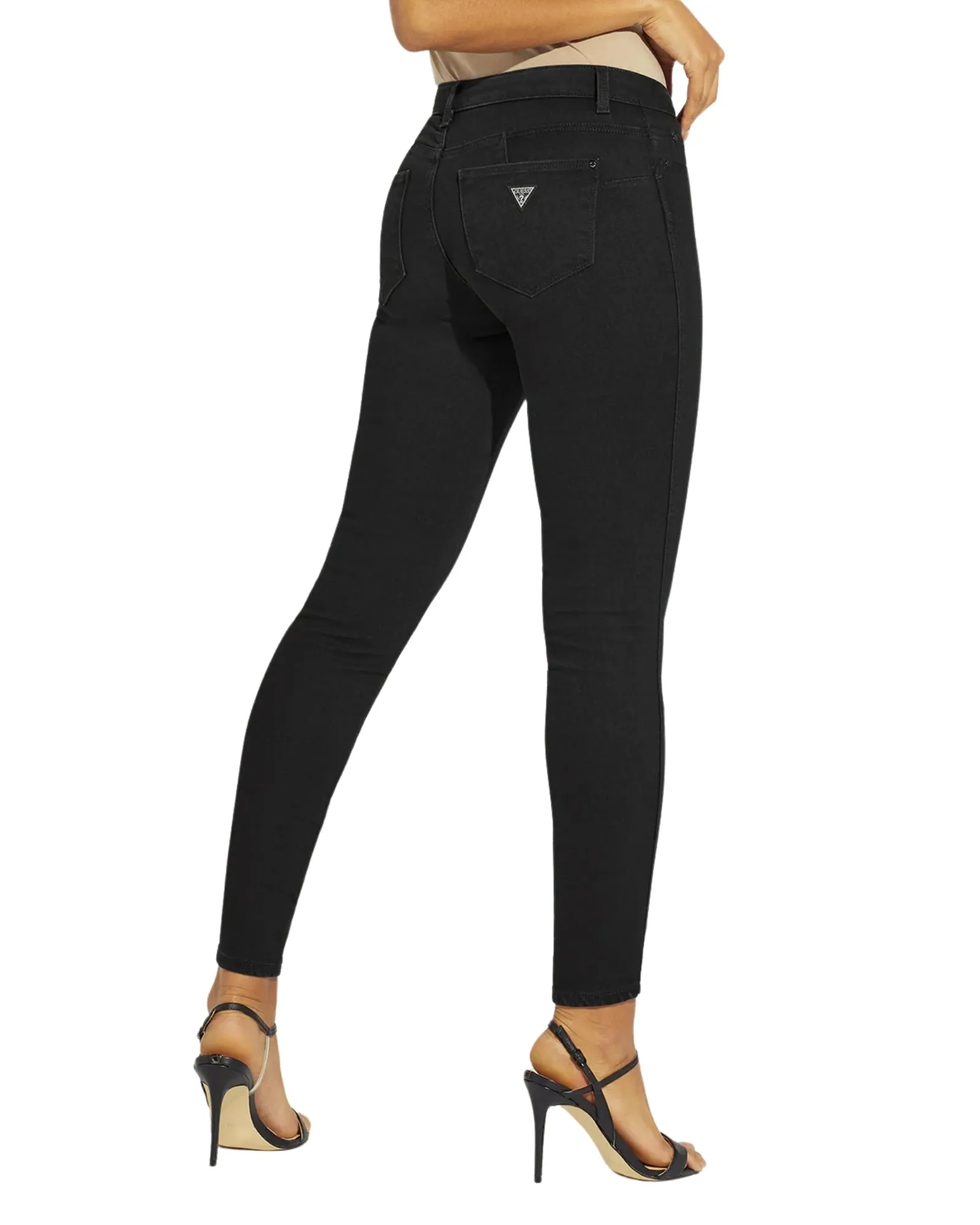 1981 High-Rise Skinny Fit Jeans - Carrie Black Wash Guess