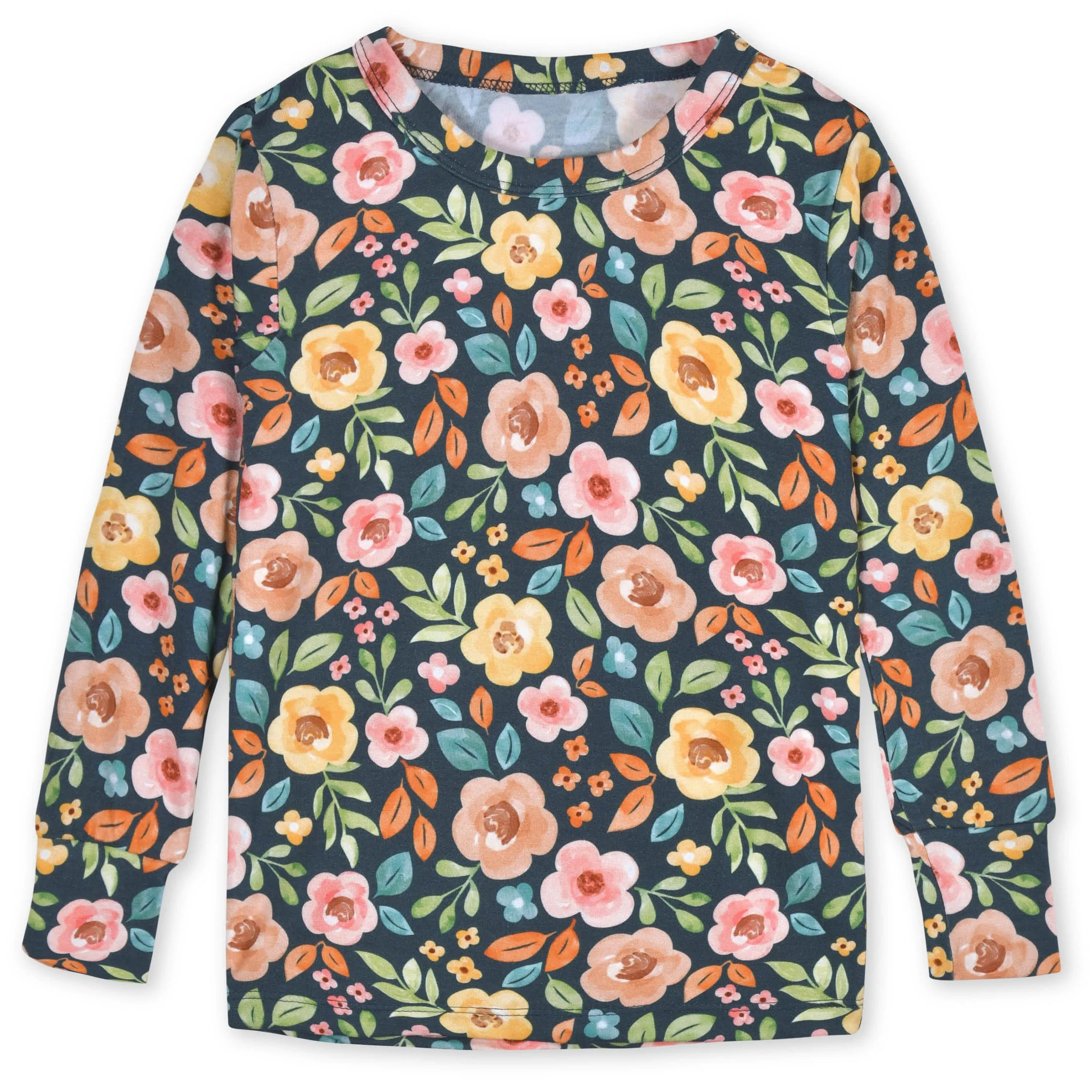 2-Piece Infant & Toddler Girls Midnight Floral Buttery Soft Viscose Made from Eucalyptus Snug Fit Pajamas Gerber Childrenswea