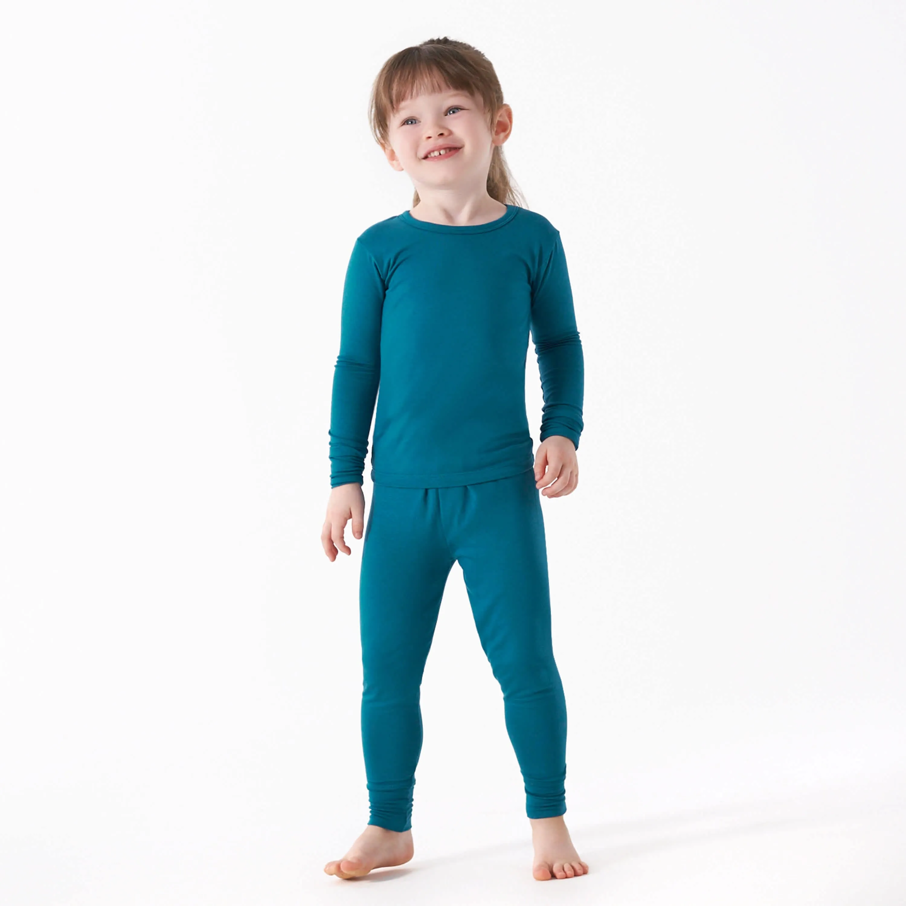 2-Piece Infant & Toddler Ocean Teal Buttery Soft Viscose Made from Eucalyptus Snug Fit Pajamas Gerber Childrenswea