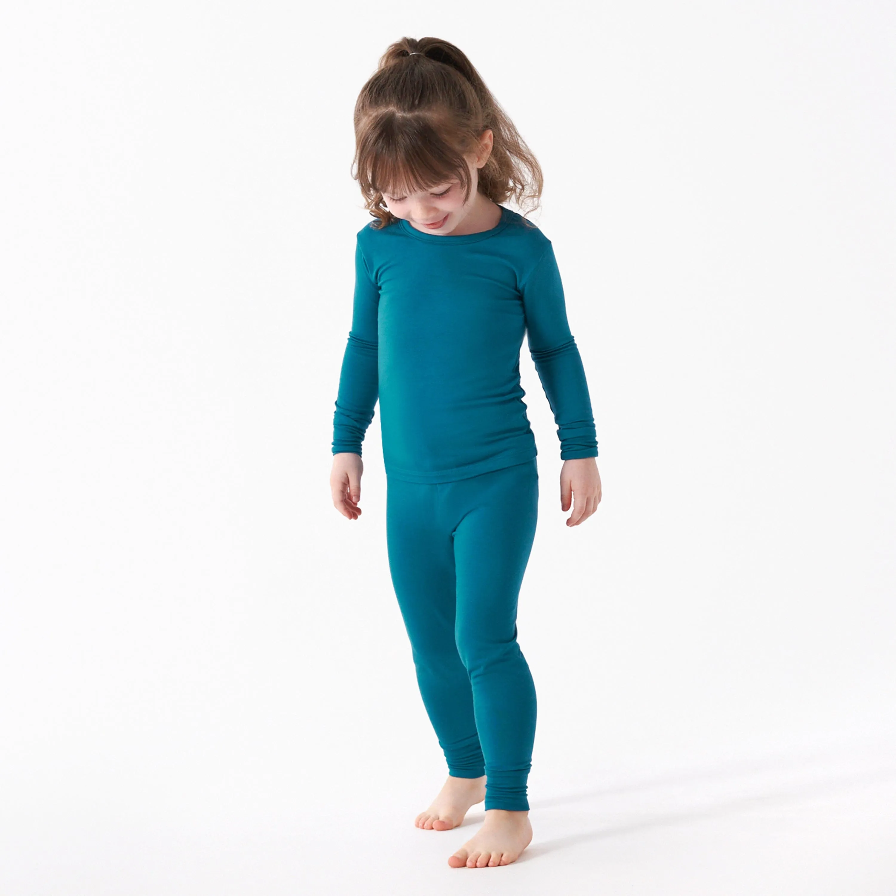 2-Piece Infant & Toddler Ocean Teal Buttery Soft Viscose Made from Eucalyptus Snug Fit Pajamas Gerber Childrenswea