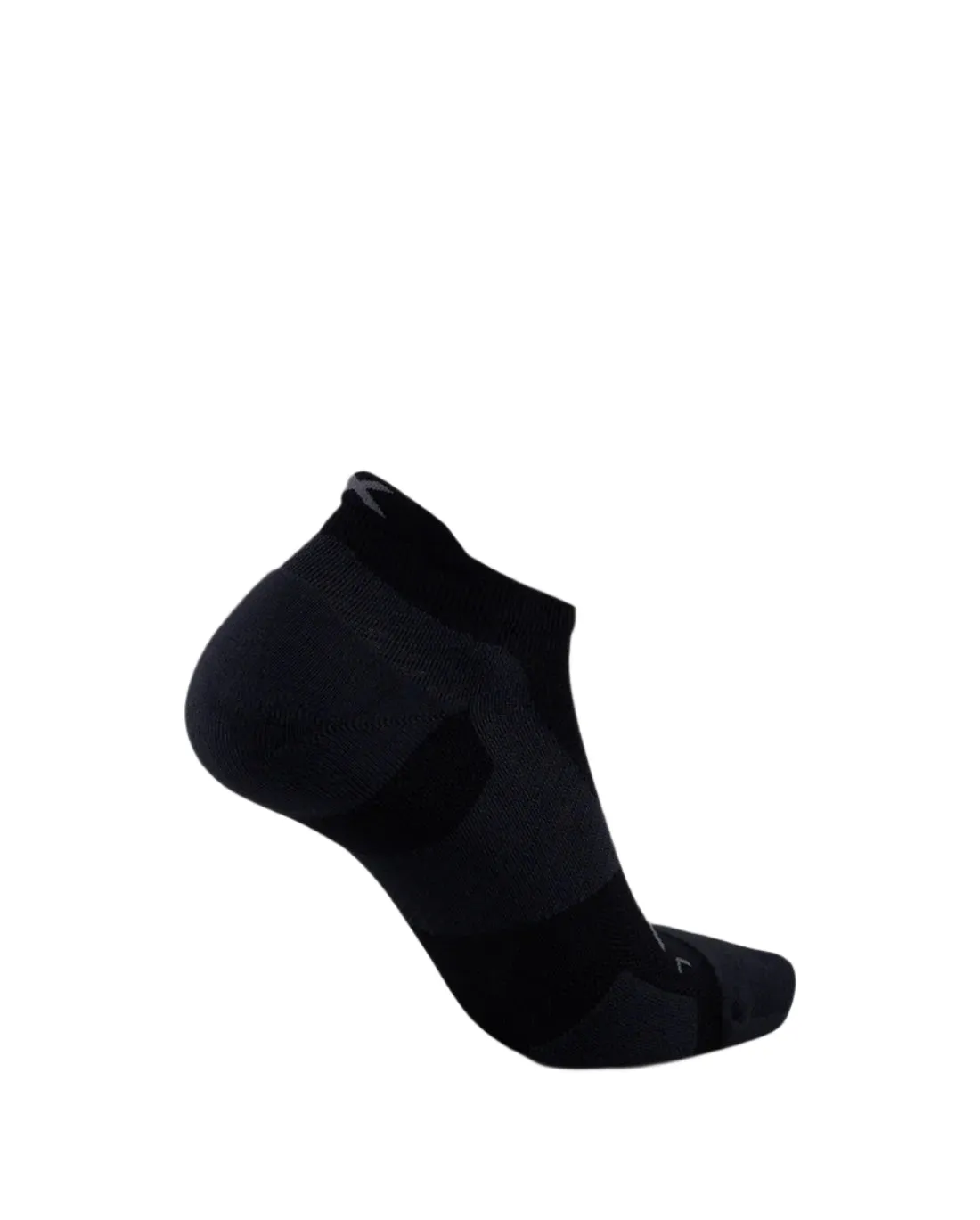 2XU Vectr Light Cushion No Show Unisex Compression Socks (Black/Titanium)