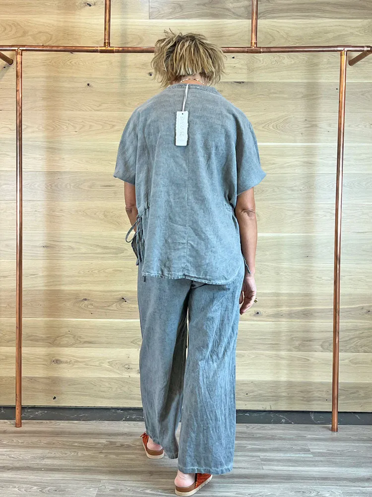 ACL Linen Tie Top Grey