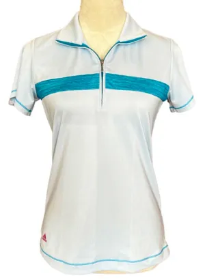 Adidas Light Blue Short Sleeve Golf Polo Size S
