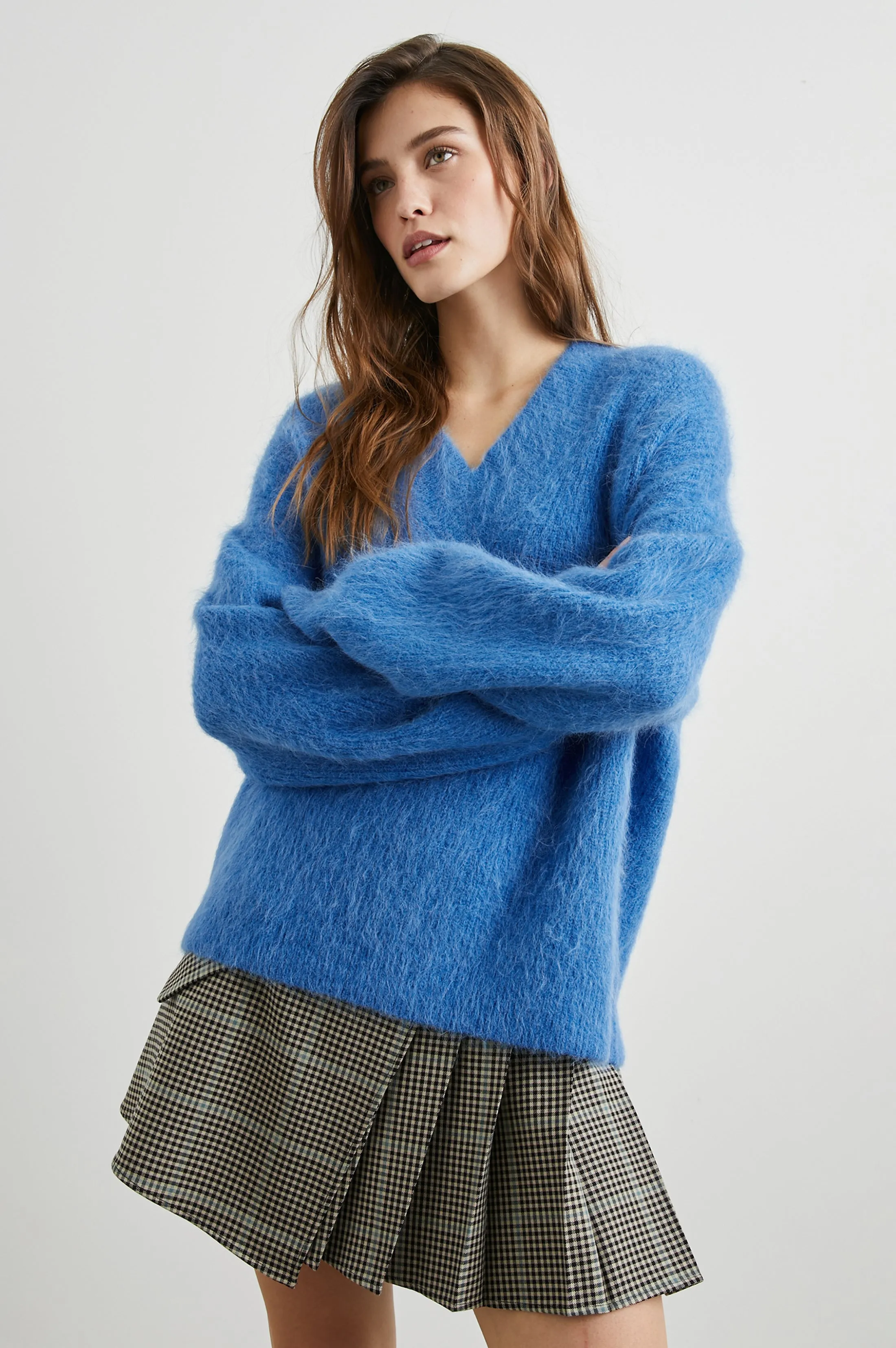 ADRIANA SKIRT - TEAL MULTI CHECK Rails