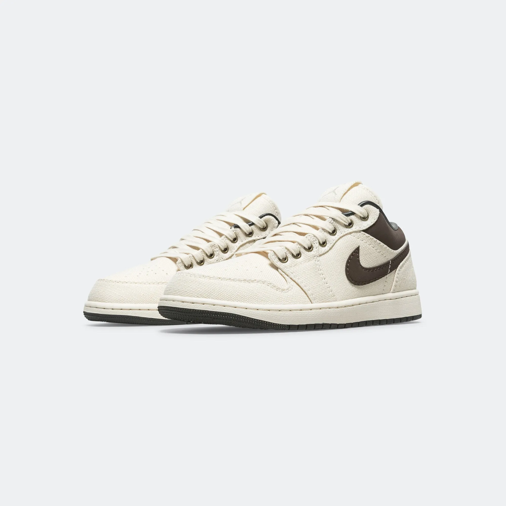 Air Jordan 1 Low Premium - Pale Ivory/Baroque Brown-Off Noir