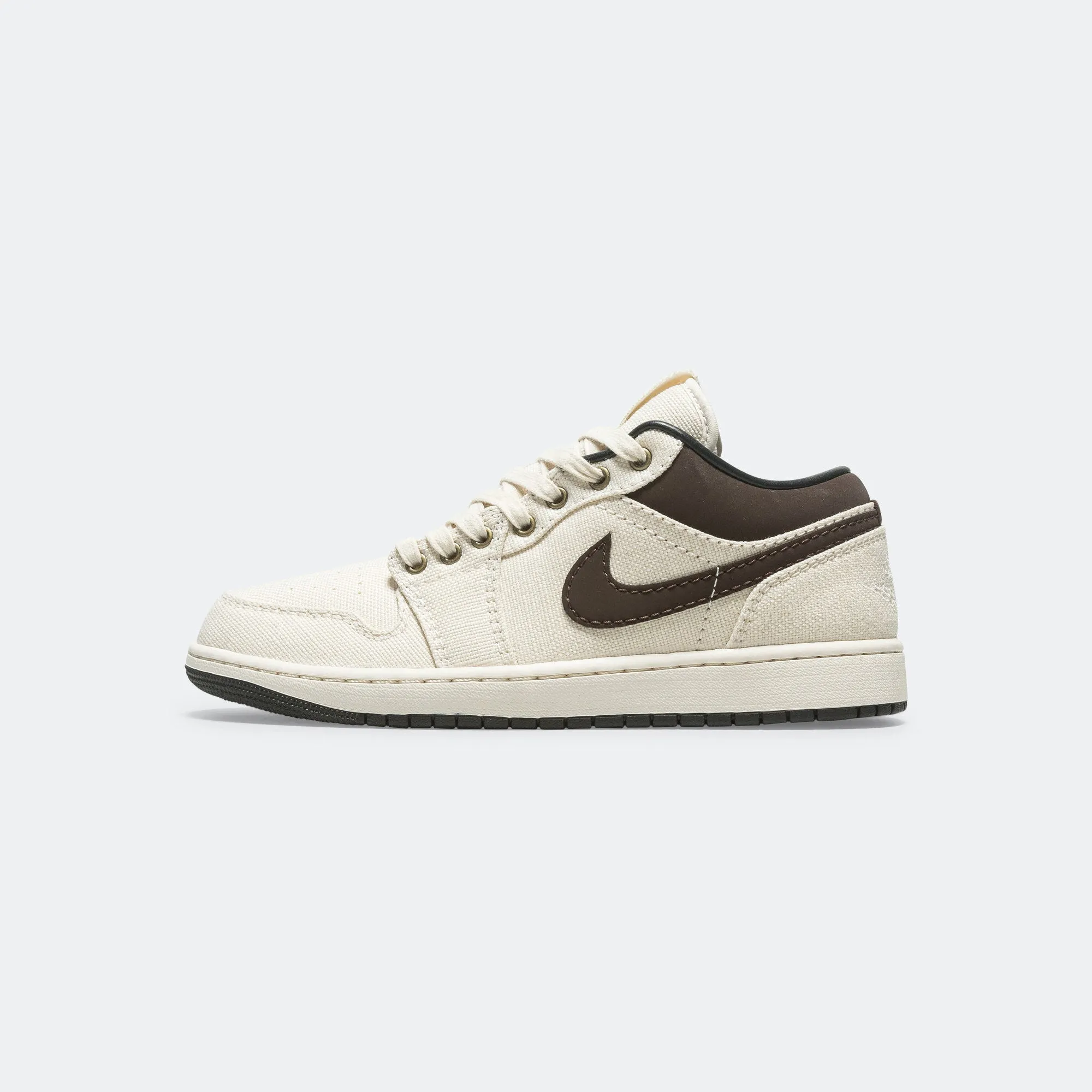 Air Jordan 1 Low Premium - Pale Ivory/Baroque Brown-Off Noir