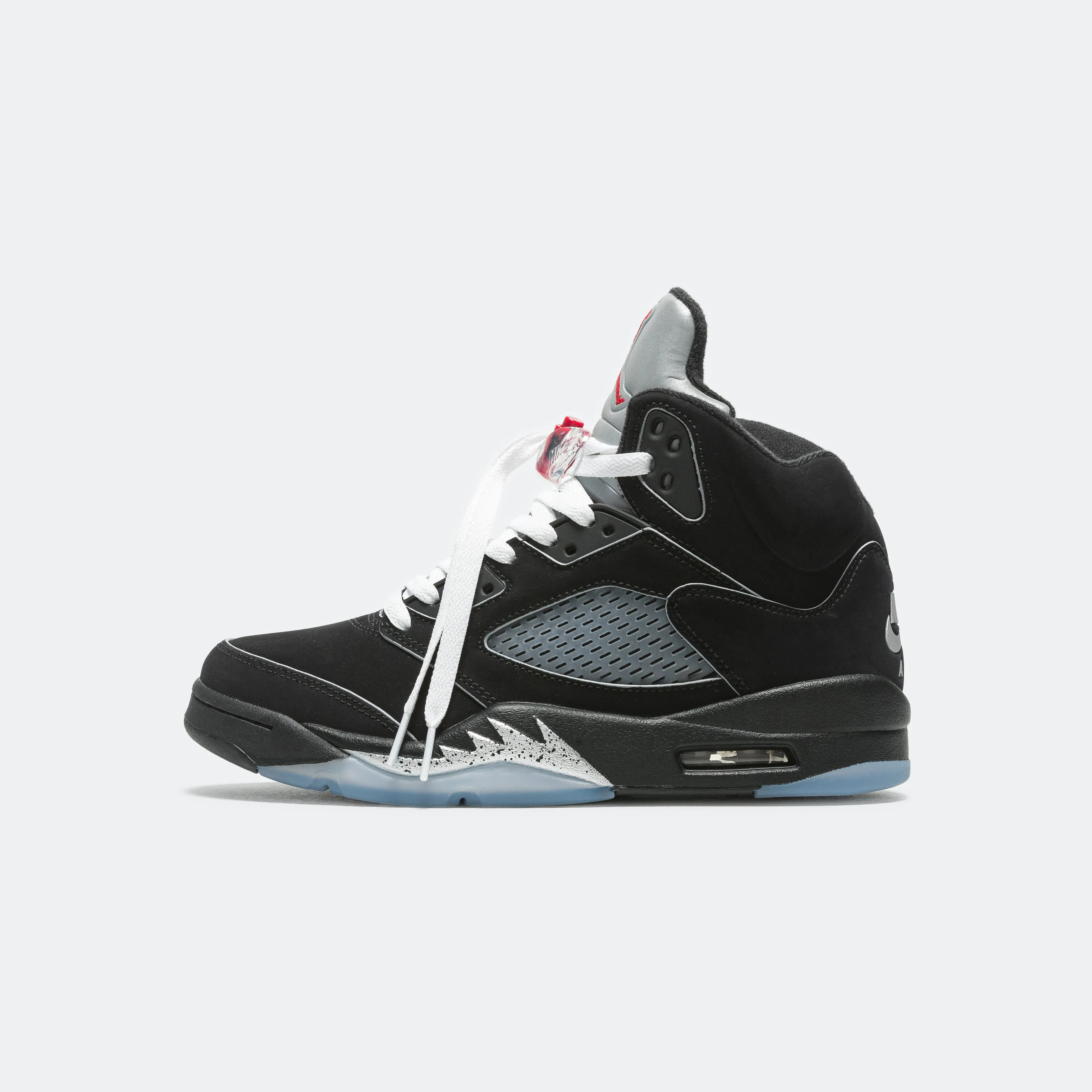 Air Jordan 5 Retro - Black/White-Metallic Silver-Fire Red