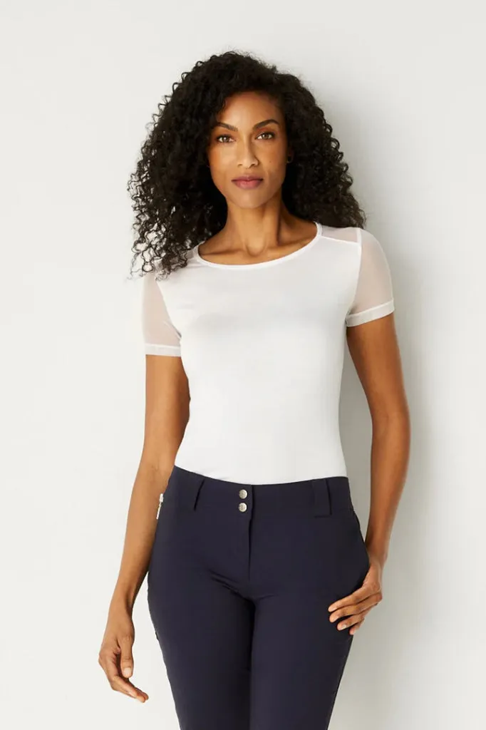Anatomie Melissa Workout Top with Mesh Shoulders Size S MSP $148