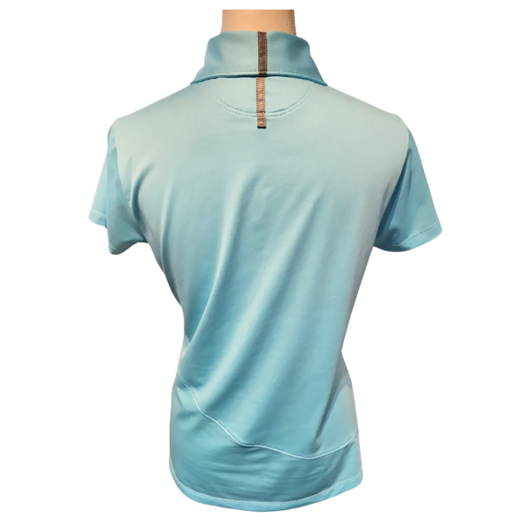 Annika by Cutter & Buck Aqua Short Sleeve Polo Size M