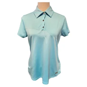 Annika by Cutter & Buck Aqua Short Sleeve Polo Size M
