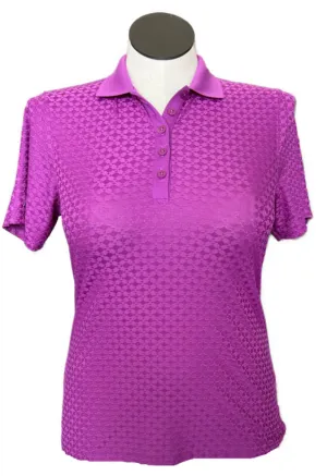 Antigua Purple Textured Women's Golf Polo Size L