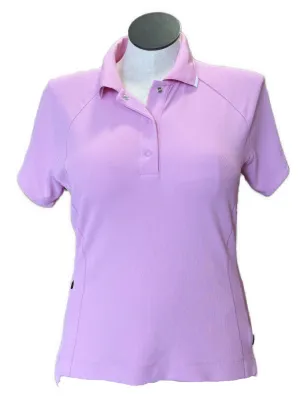 Athleta Pink Snap Golf Polo Size L MSP$70