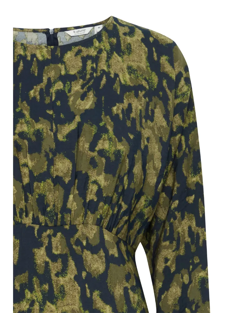 B Young ByHanva Dress Navy & Green