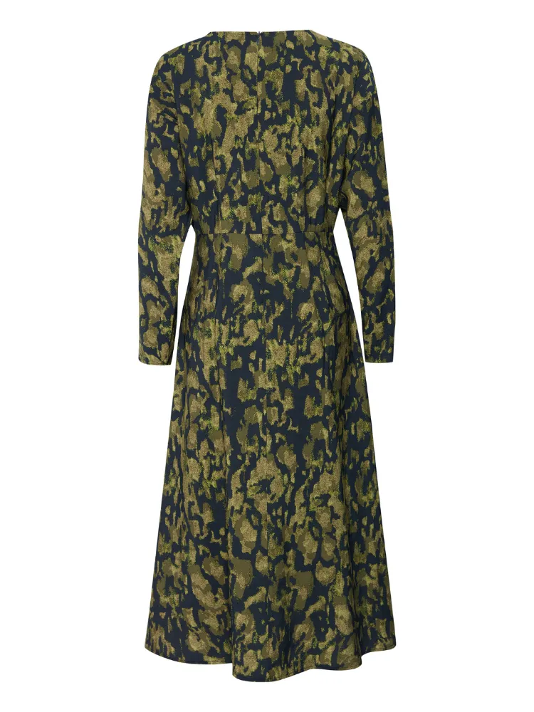 B Young ByHanva Dress Navy & Green