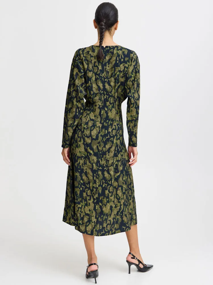 B Young ByHanva Dress Navy & Green