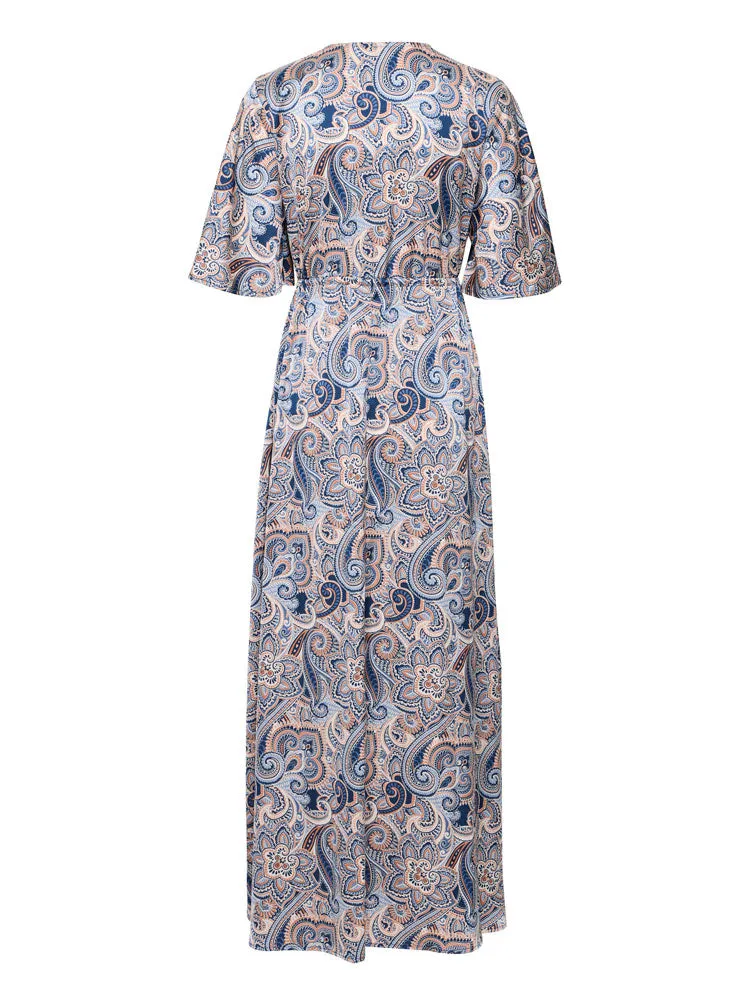 B Young ByHilly Dress Blue Paisley Mix