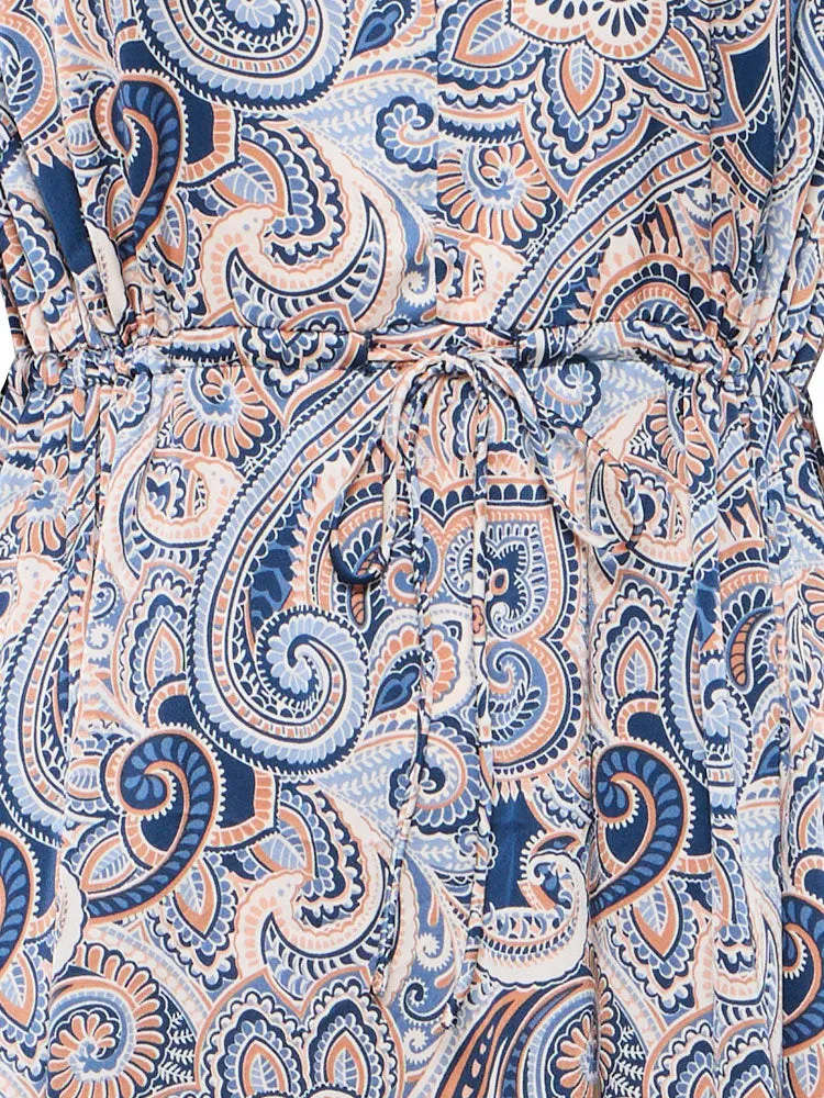 B Young ByHilly Dress Blue Paisley Mix