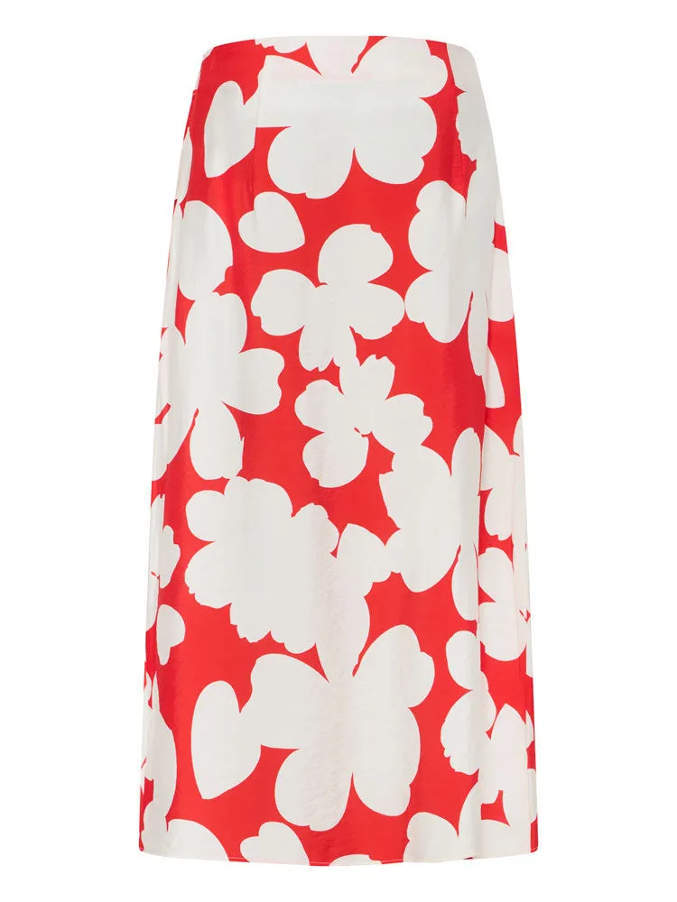 B Young ByIbine Skirt Flame Flower Mix