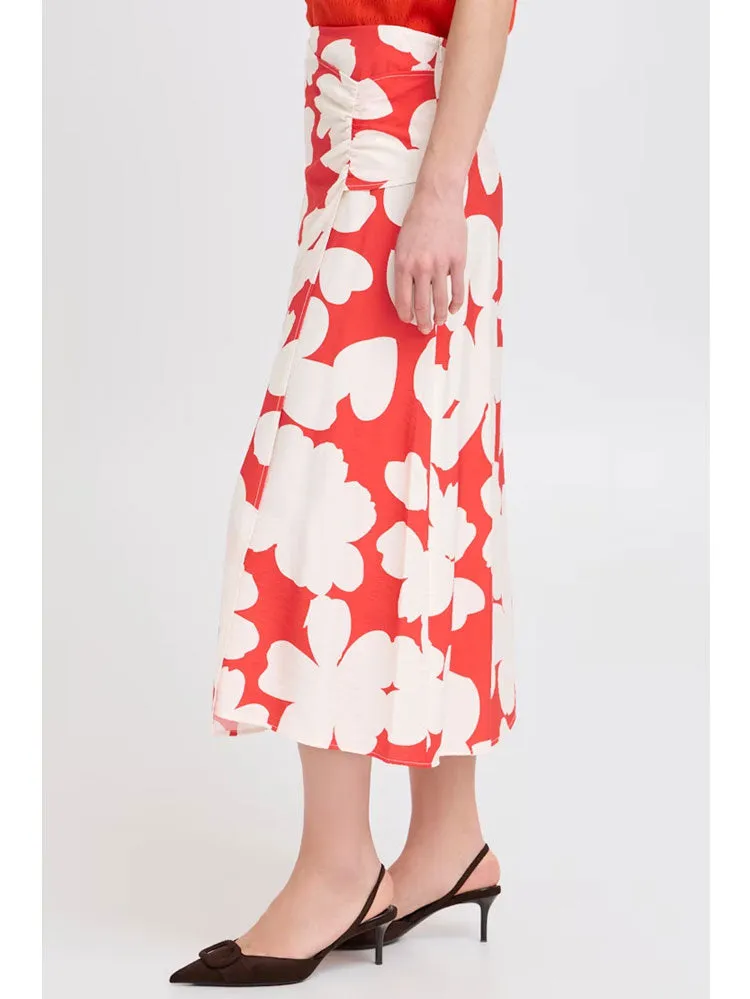 B Young ByIbine Skirt Flame Flower Mix