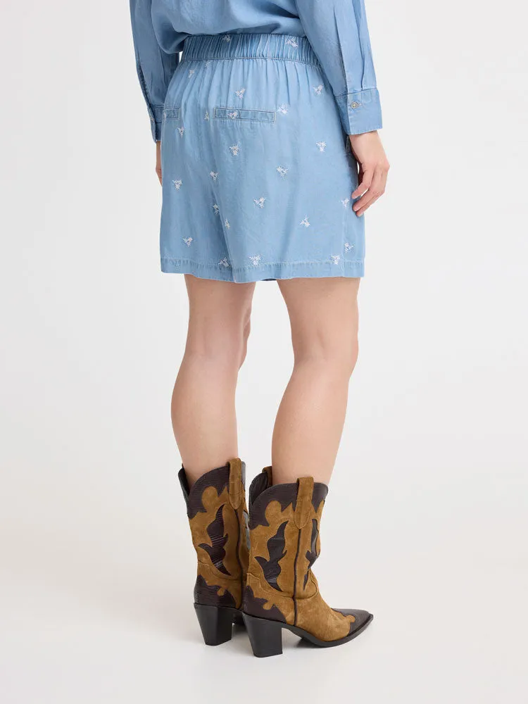 B Young ByKosmo Short Light Blue Denim