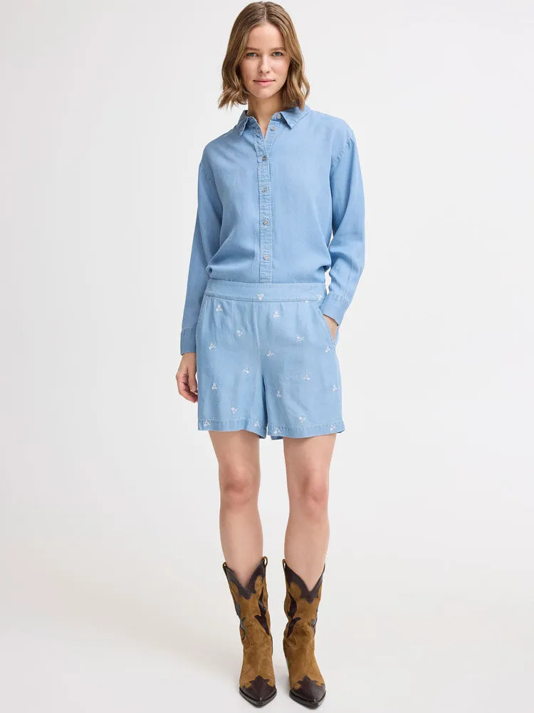 B Young ByKosmo Short Light Blue Denim