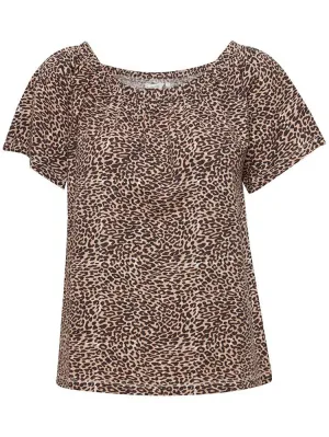 B Young ByPandinna OS T-Shirt Brown