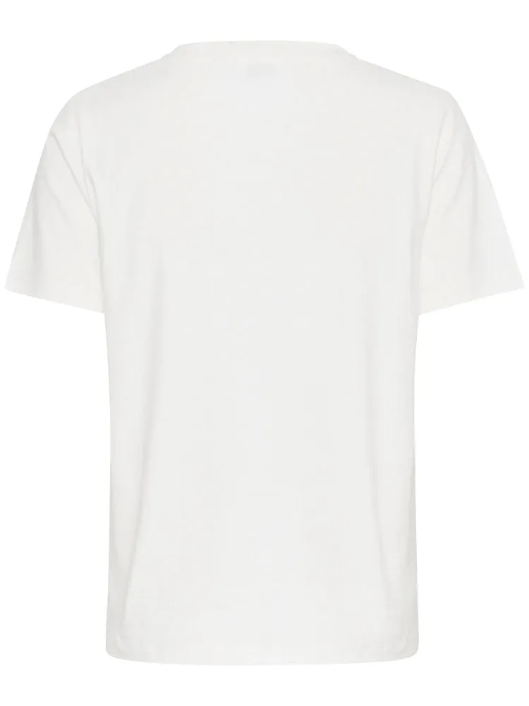 B Young ByPandinna Print T-Shirt Marshmallow