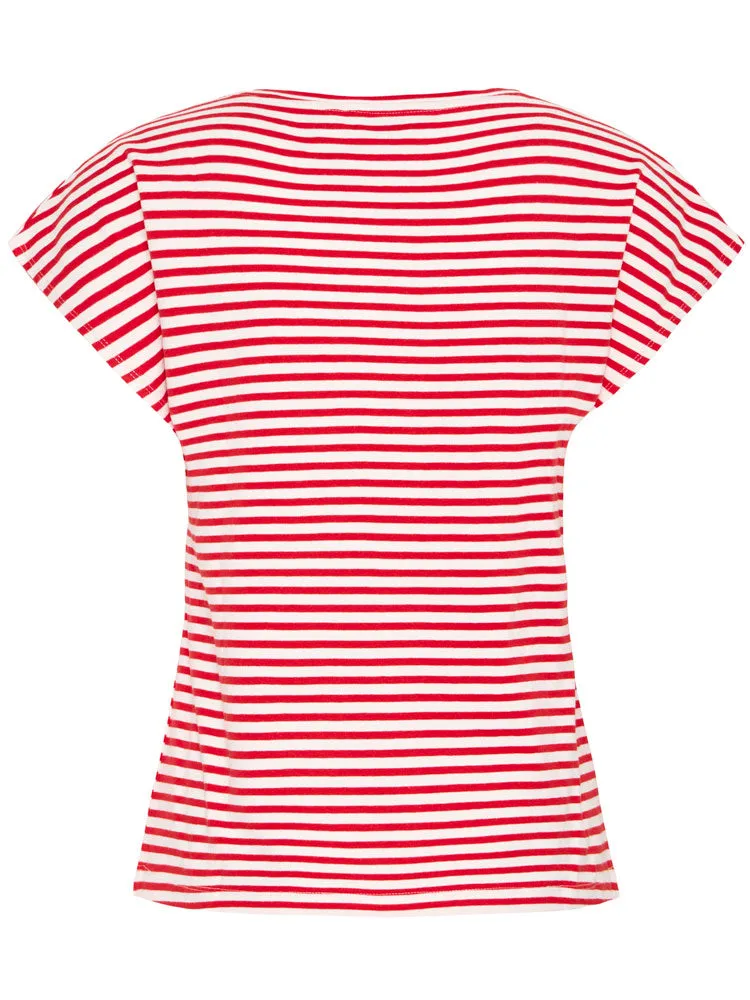 B Young ByPandinna V-Neck T-Shirt Flame