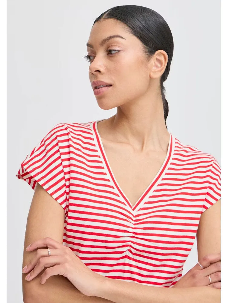 B Young ByPandinna V-Neck T-Shirt Flame