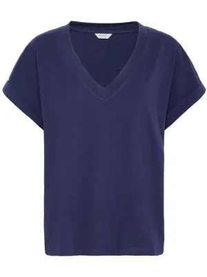 B Young BYPandinna V-Neck T-Shirt Medieval Blue