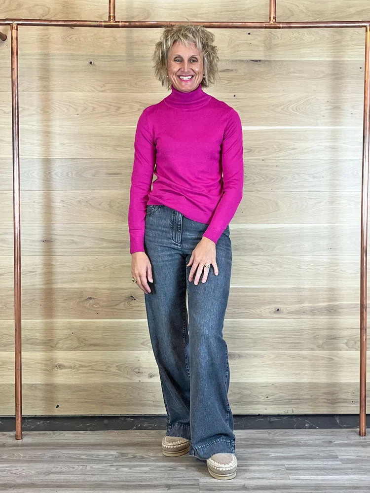 B Young ByPimba Rollneck Festival Fuchsia