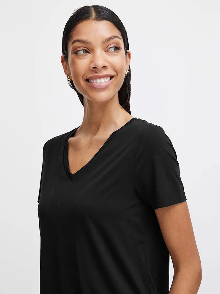 B Young ByRexima V-Neck T-Shirt Black