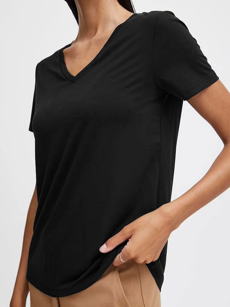 B Young ByRexima V-Neck T-Shirt Black