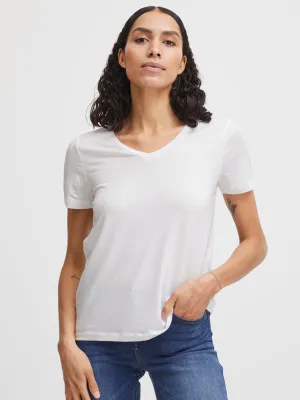 B Young ByRexima V-Neck T-Shirt Optical White