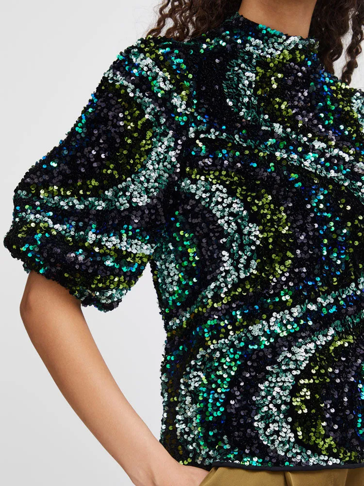 B Young BySamio Blouse Black Mix