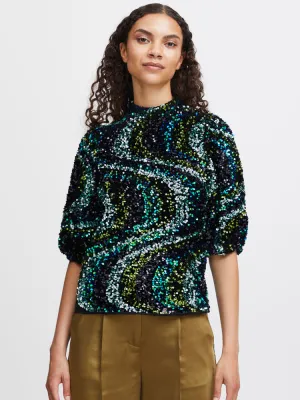 B Young BySamio Blouse Black Mix