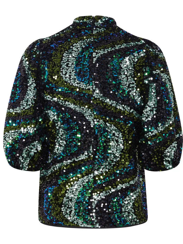 B Young BySamio Blouse Black Mix