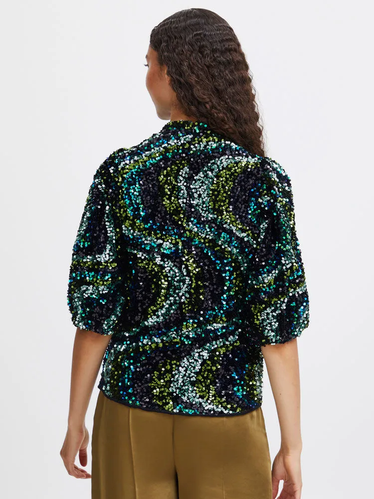 B Young BySamio Blouse Black Mix