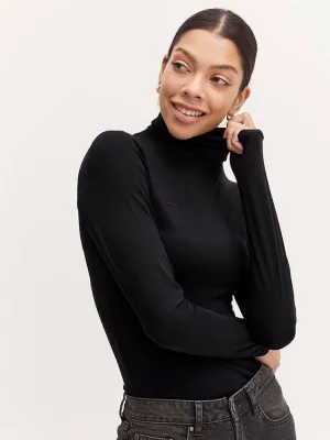 B Young Pamila Roll Neck Black