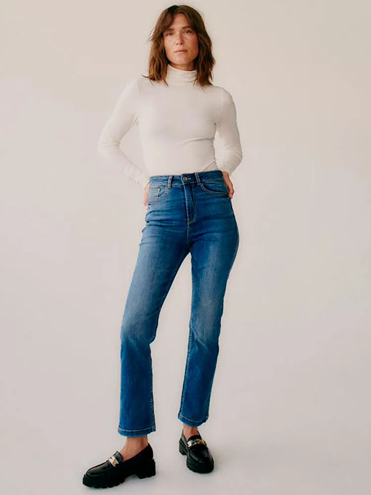B Young Pamila Roll Neck Off White