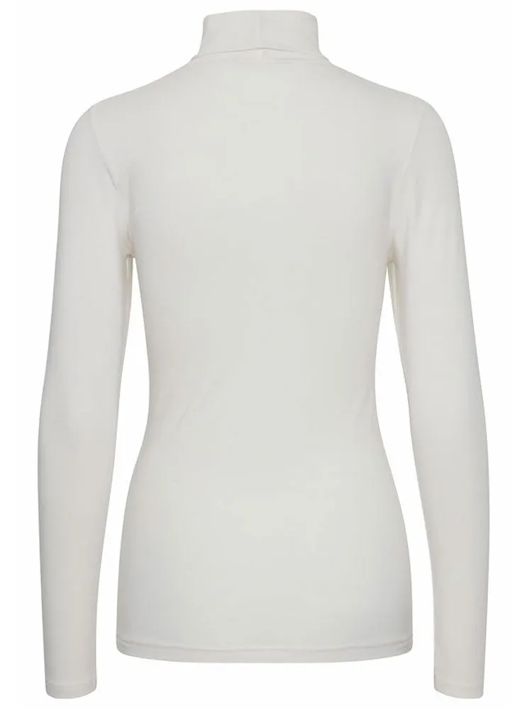 B Young Pamila Roll Neck Off White