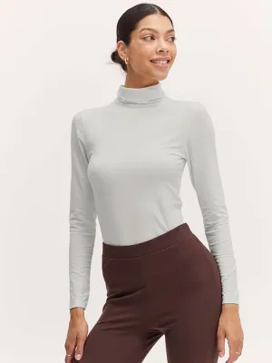 B Young Pamila Roll Neck Off White