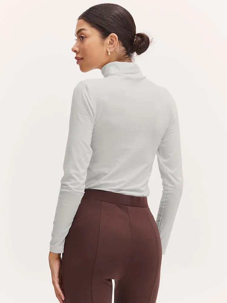 B Young Pamila Roll Neck Off White