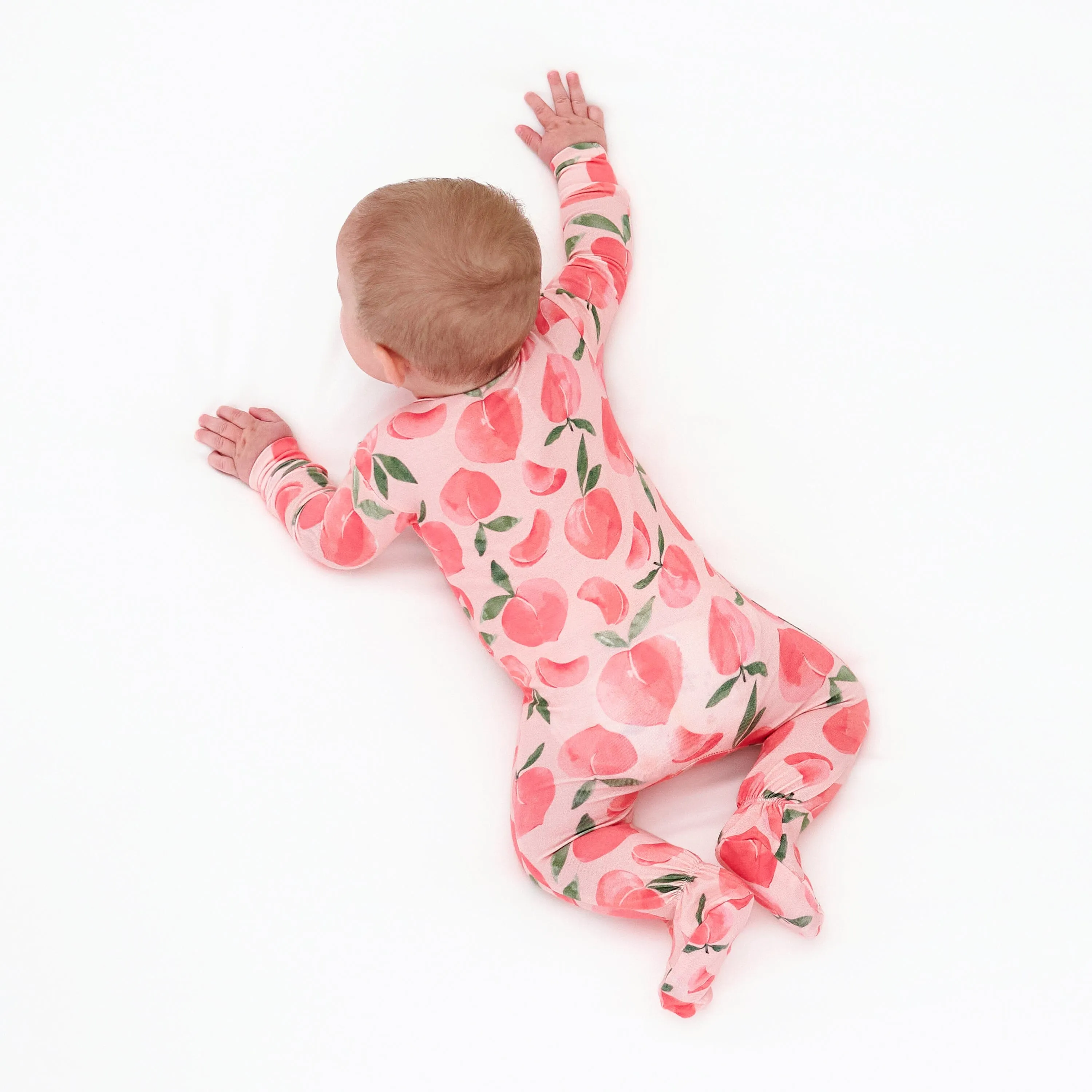 Baby & Toddler Girls Just Peachy Buttery Soft Viscose Made from Eucalyptus Snug Fit Footed Pajamas Gerber Childrenswea