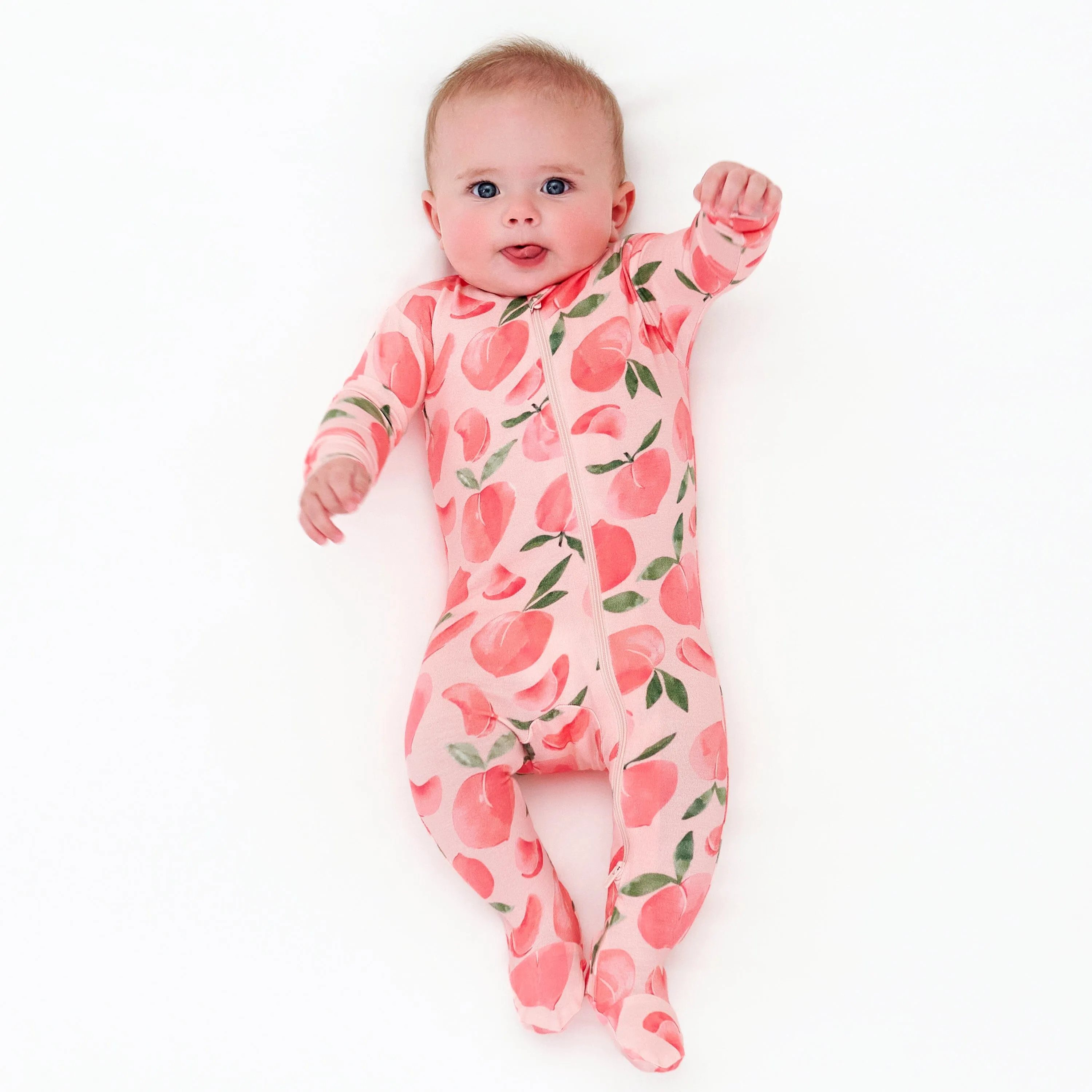 Baby & Toddler Girls Just Peachy Buttery Soft Viscose Made from Eucalyptus Snug Fit Footed Pajamas Gerber Childrenswea