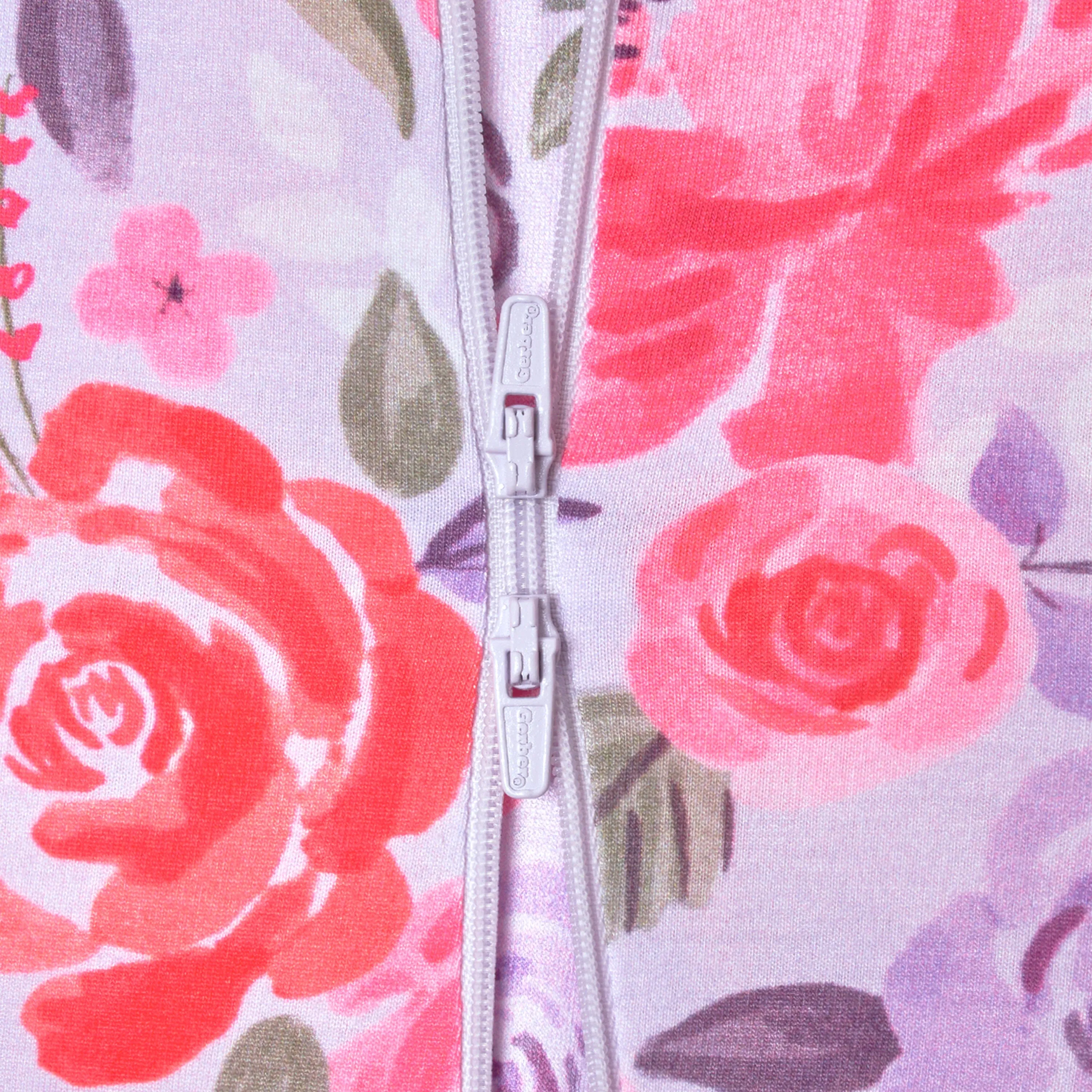 Baby & Toddler Girls Lilac Garden Buttery Soft Viscose Made from Eucalyptus Snug Fit Footed Pajamas Gerber Childrenswea