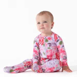 Baby & Toddler Girls Lilac Garden Buttery Soft Viscose Made from Eucalyptus Snug Fit Footed Pajamas Gerber Childrenswea