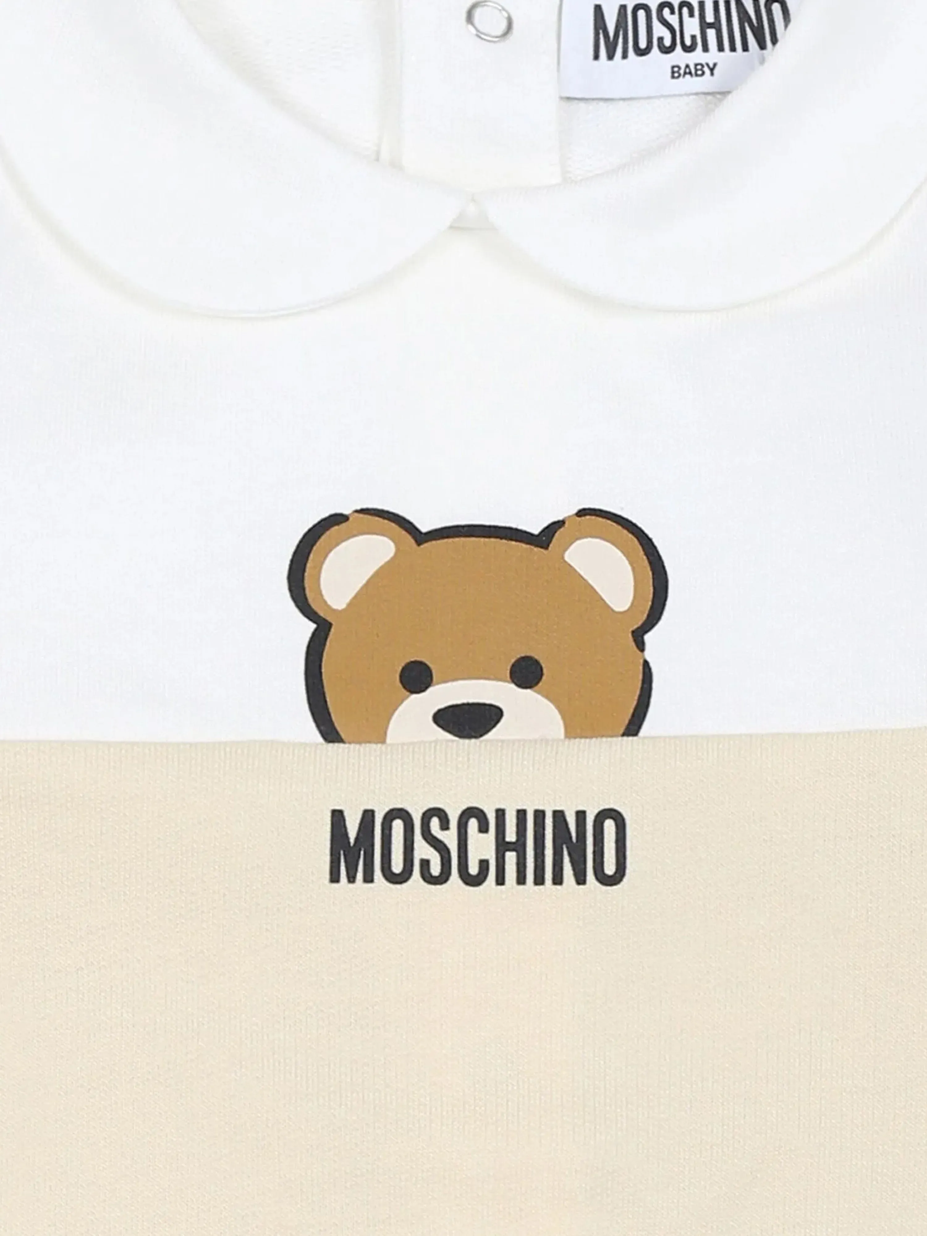 Baby Bear Logo Babygrow in Beige