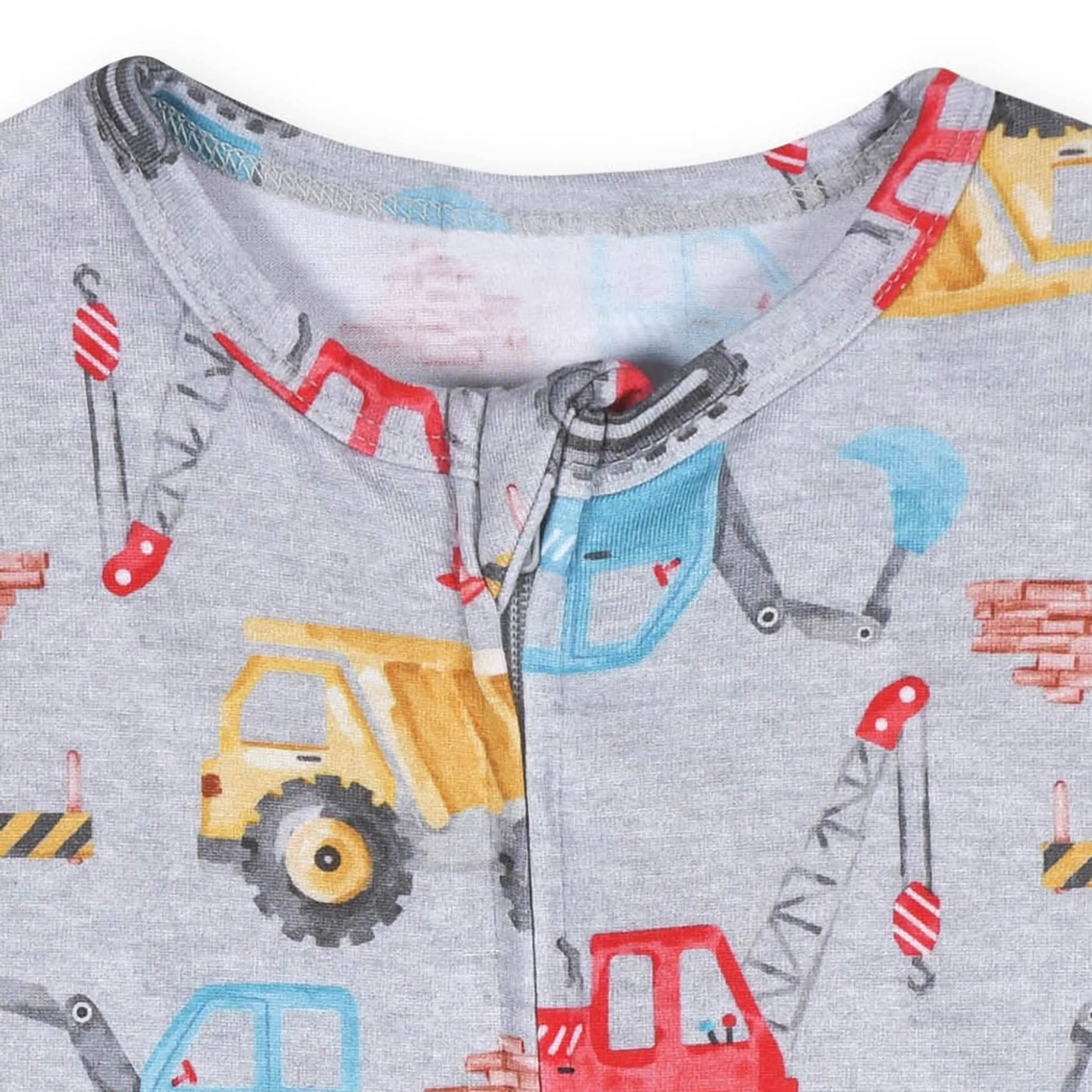 Baby Boys Construction Trucks Buttery Soft Viscose Made from Eucalyptus Snug Fit Romper Gerber Childrenswea