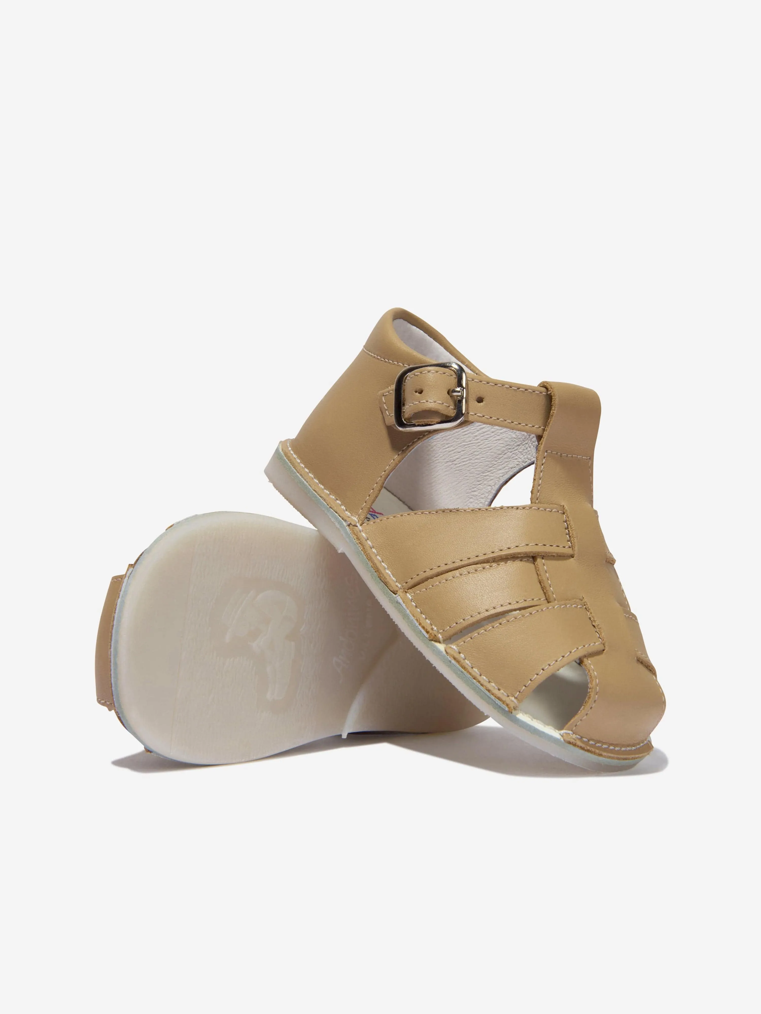 Baby Buckle Strap Sandals in Brown